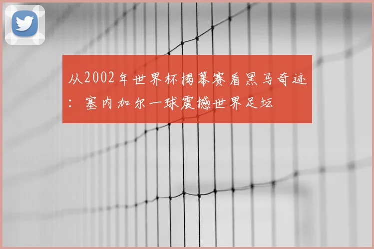 从2002年世界杯揭幕赛看黑马奇迹：塞内加尔一球震撼世界足坛